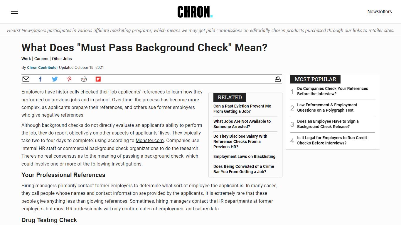 What Does "Must Pass Background Check" Mean? - Chron